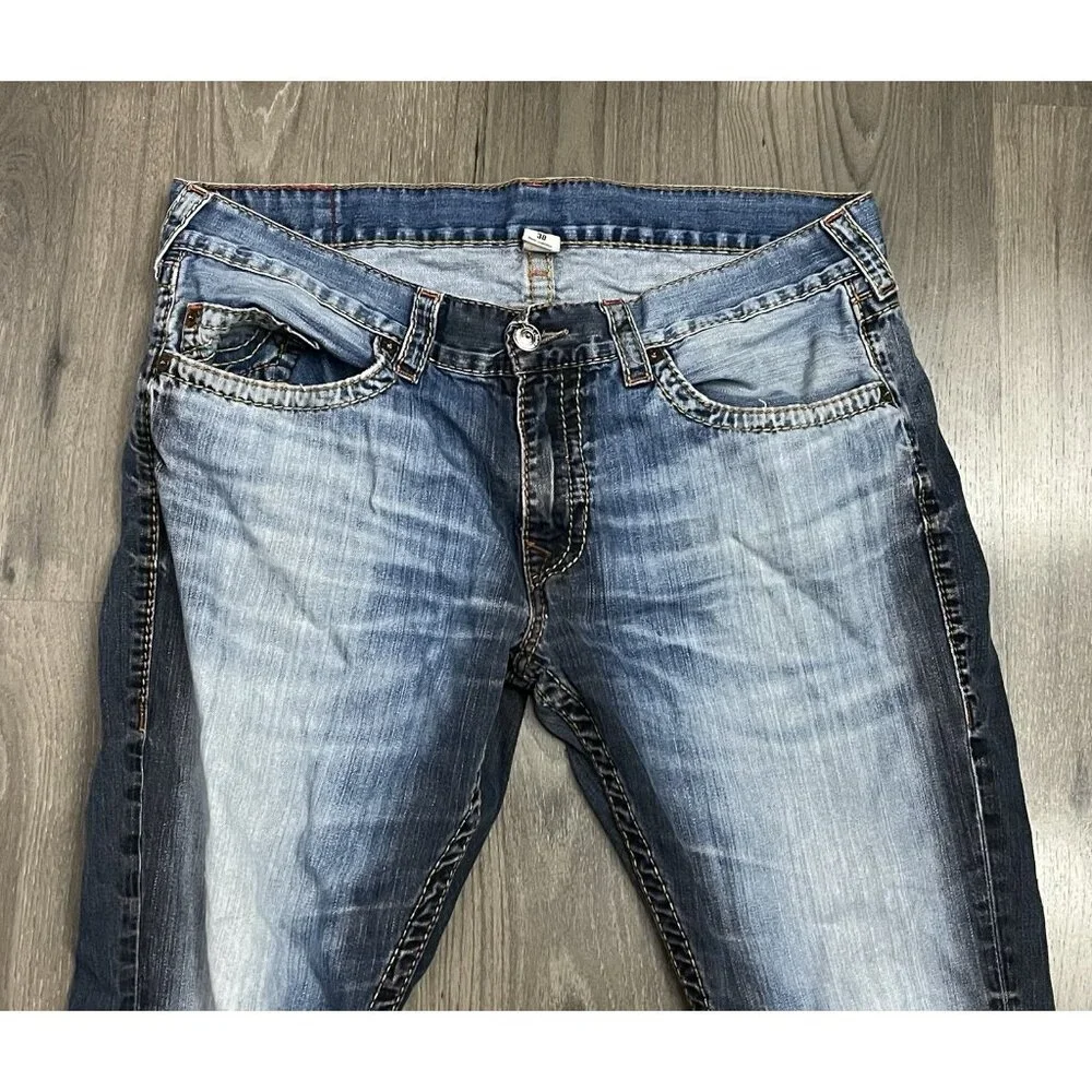 True Religion Jeans Straight Big T No Flap Size 39 (tag 38) Blue